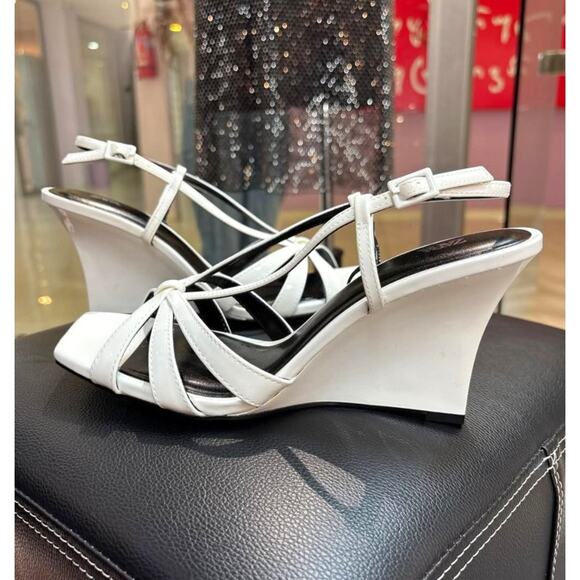 RARE!!! ZARA White Strappy Wedge Heels NWT - Picture 8 of 15